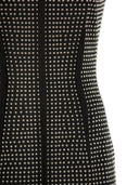 Sportmax Volante Crew Neck Dress With Micro Studs