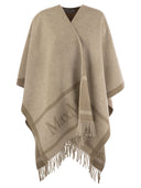 Max Mara Hilde Wool Cape With Fringes