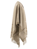 Max Mara Hilde Wool Cape With Fringes