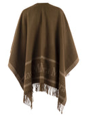 Max Mara Hilde Wool Cape With Fringes