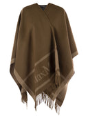 Max Mara Hilde Wool Cape With Fringes