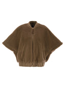 Max Mara Briose Teddy Fabric Bomber Jacket