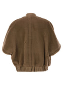 Max Mara Briose Teddy Fabric Bomber Jacket