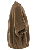 Max Mara Briose Teddy Fabric Bomber Jacket