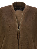 Max Mara Briose Teddy Fabric Bomber Jacket