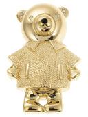Max Mara Shiny Metal Bear Brooch