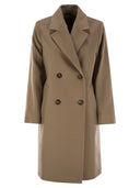 Weekend Max Mara Zum Double Breasted Coat In Wool Drap