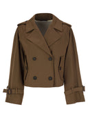 주말 Max Mara Opossum Drip Proof Gabardine Short Trench 코트