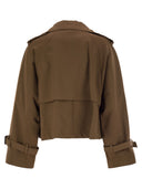 주말 Max Mara Opossum Drip Proof Gabardine Short Trench 코트