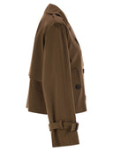 주말 Max Mara Opossum Drip Proof Gabardine Short Trench 코트