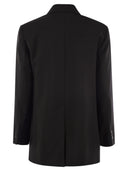 Weekend Max Mara Umbro Wool Canvas Dwukasowy Blazer