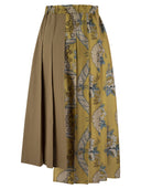 Weekend Max Mara Operoso Canvas And Printed Twill Midi Skirt