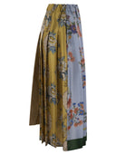 Weekend Max Mara Operoso Canvas And Printed Twill Midi Skirt