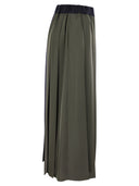 Weekend Max Mara Managua Pleated Skirt In Wool And Satin