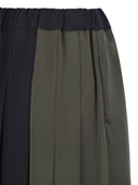Weekend Max Mara Managua Pleated Skirt In Wool And Satin