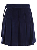 Weekend Max Mara Zucca Pleated Velvet Miniskirt