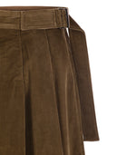 Weekend Max Mara Zucca Pleated Velvet Miniskirt