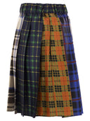 Helg Max Mara Lampada Houndstooth Wool og Cotton Patchwork Miniskirt