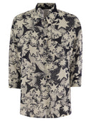 周末马克斯·马拉·佩纳（Max Mara Peana）印刷丝绸衬衫