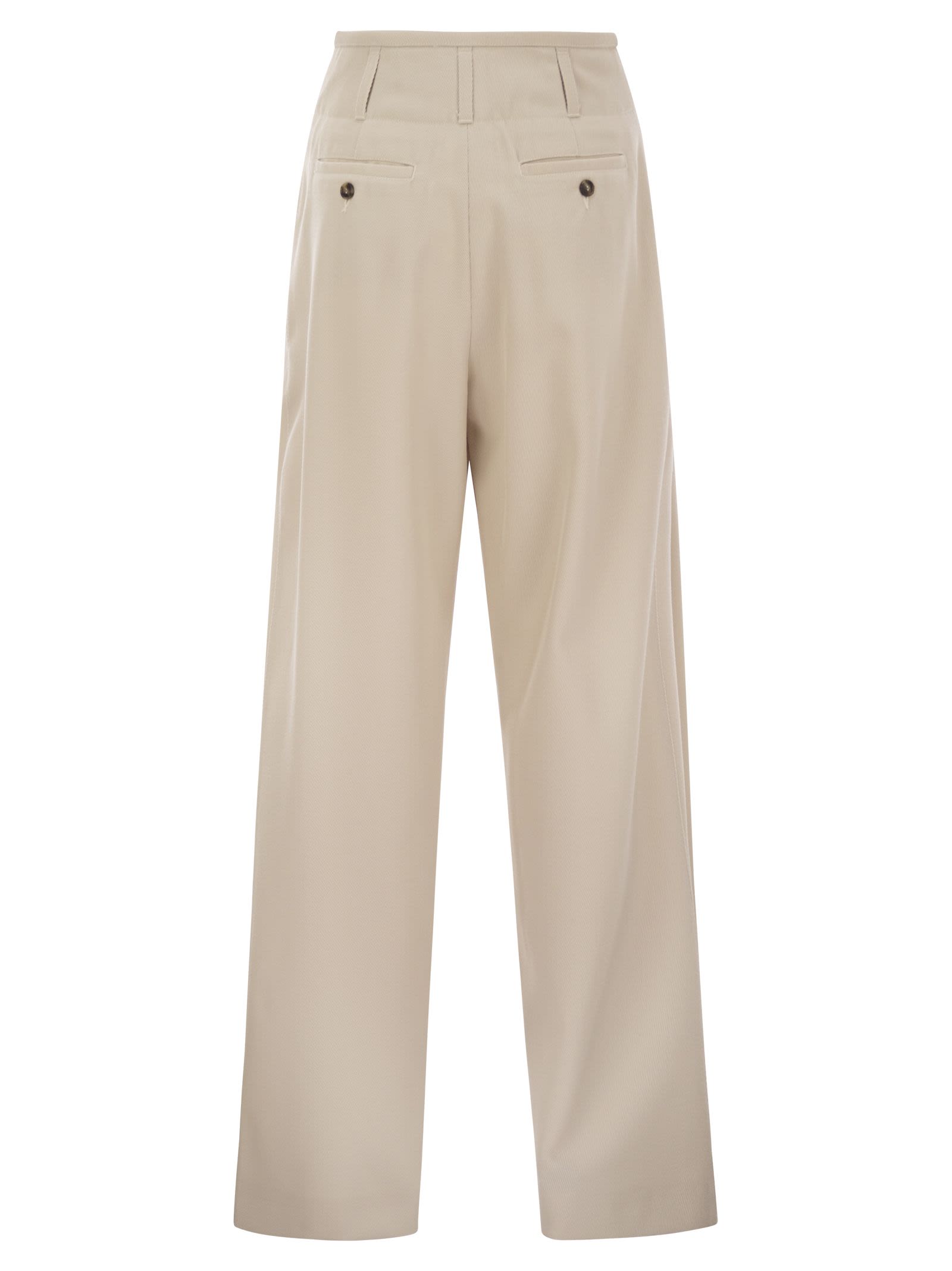 Weekend Max Mara Dingey Loose Fitting Trousers In Wool Blend