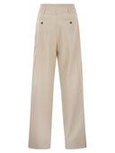 Weekend Max Mara Dingey Loose Fitting Trousers In Wool Blend