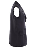 Weekend Max Mara Woman Stretch Wool Canvas Waistcoat