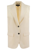 Weekend Max Mara Woman Stretch Wool Canvas Waistcoat