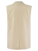 Weekend Max Mara Woman Stretch Wool Canvas Waistcoat