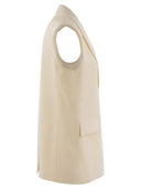 Weekend Max Mara Woman Stretch Wool Canvas Waistcoat