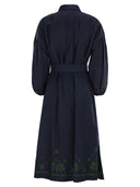 Wochenende Max Mara Ossola Baumwolle und Leinen chemierteres Kleid