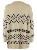 Wochenende Max Mara Acacia übergroße Baumwolle Jacquard Strickjacken