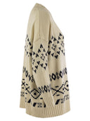 Wochenende Max Mara Acacia übergroße Baumwolle Jacquard Strickjacken