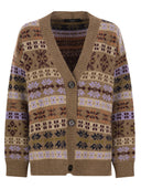 Weekend Max Mara Eccelso Alpaca Wool Jacquard Cardigan