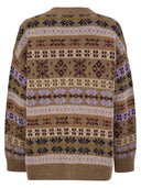 Weekend Max Mara Eccelso Alpaca Wool Jacquard Cardigan