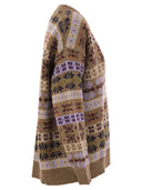 Weekend Max Mara Eccelso Alpaca Wool Jacquard Cardigan