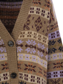 Weekend Max Mara Eccelso Alpaca Wool Jacquard Cardigan