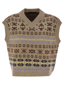 주말 Max Mara Valvola Alpaca 및 Wool Jacquard Waistcoat