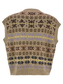 주말 Max Mara Valvola Alpaca 및 Wool Jacquard Waistcoat
