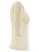 Weekend Max Mara Oceano Ribbed Viscose V Neck Sweater