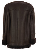 Weekend Max Mara Borbone Sheepskin Crewneck Coat