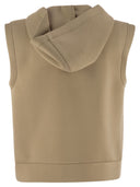 Weekend Max Mara Biacco Gilet Con Cappuccio In Jersey