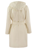Max Mara Studio Newmang Wool Coat con capucha