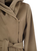 Max Mara Studio Newmang Wool Coat With Hood