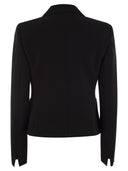 Max Mara Studio Alpino Crop Jacket In Cady