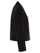 Max Mara Studio Alpino Crop Jacket In Cady