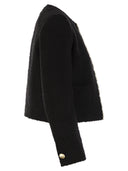 Max Mara Studio Onirica Bouclé Crew Neck Jacket
