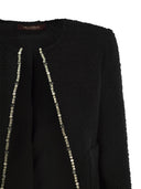Max Mara Studio Onirica Bouclé Crew Neck Jacket