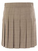 Max Mara Studio Alcuno Pleated Short Skirt In Wool Blend