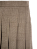 Max Mara Studio Alcuno Pleated Short Skirt In Wool Blend