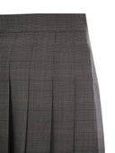 Max Mara Studio Alcuno Pleated Short Skirt In Wool Blend